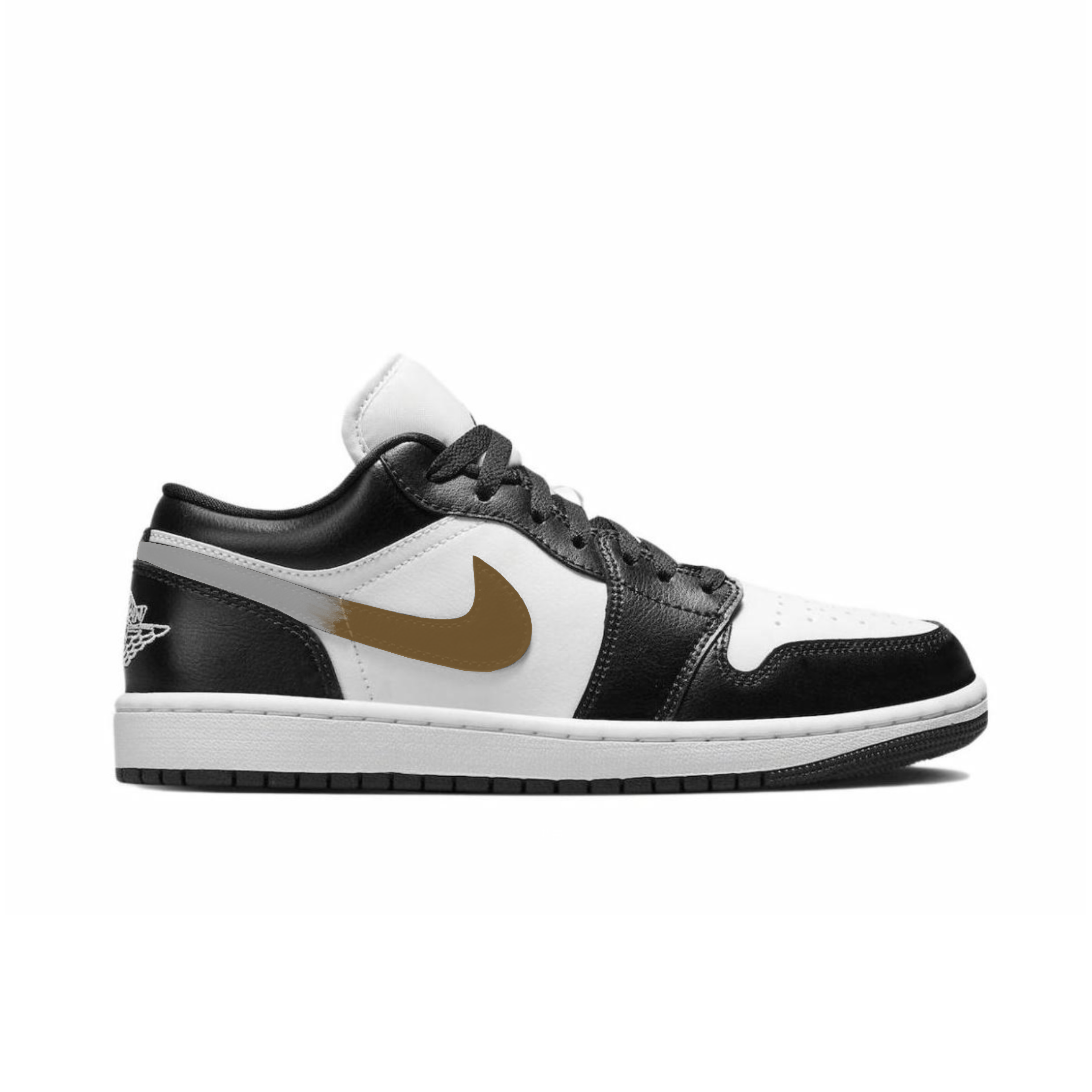 Jordan Air Jordan 1 Cushioning Slip Resistant Low top Vintage Basketball Shoes Women’s White Brown