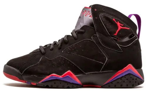 Jordan Air Jordan 7 Retro Raptors PU shock-absorbing high-top retro basketball shoes men's black 2002 version