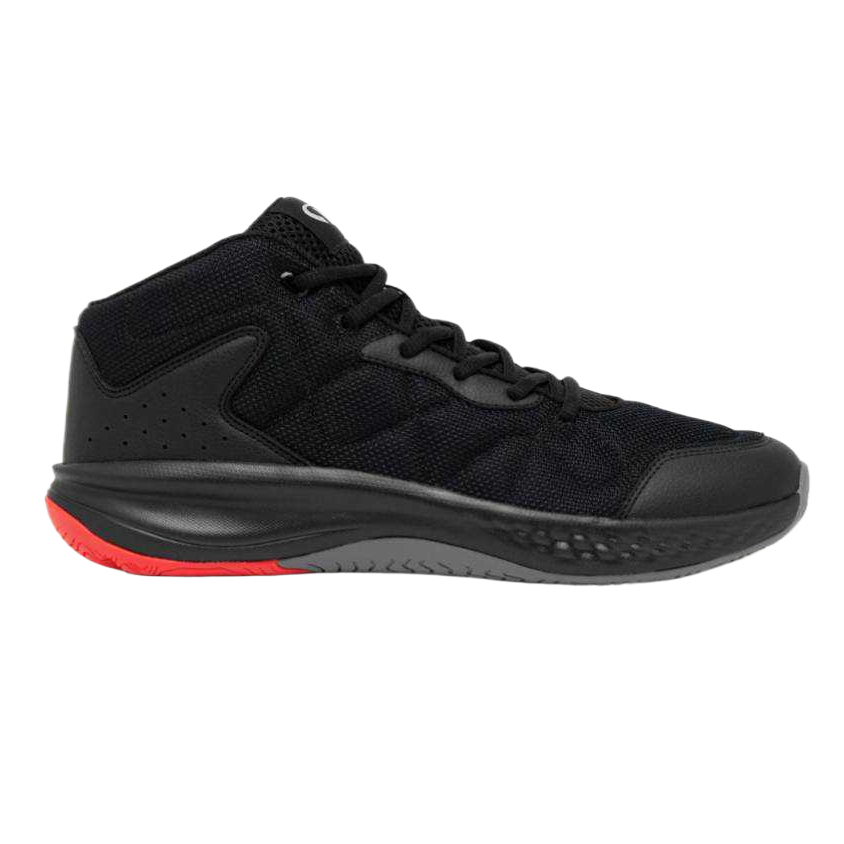 DECATHLON Essential Slip Resistant Slip Resistant Mid top Basketball Shoes Unisex Black