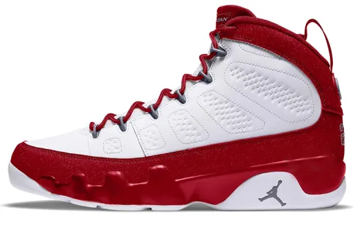 Jordan Air Jordan 9 Fire Red Leather Cushioning Slip Resistant Abrasion Resistant High top Vintage Basketball Shoes
