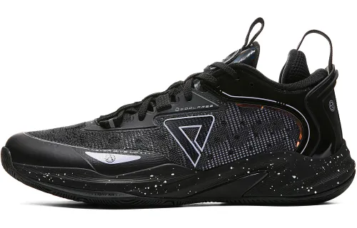 Peak Lightness 1.0 Black Warrior Color Must-Have Ration Shoes for Back to School Sensitive Cushioning and Rebound Low-top Basketball Shoes Men's Black