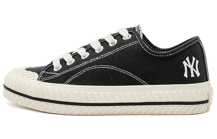 MLB Playball Slip Resistant Abrasion Resistant Low top Canvas Shoes Unisex Black