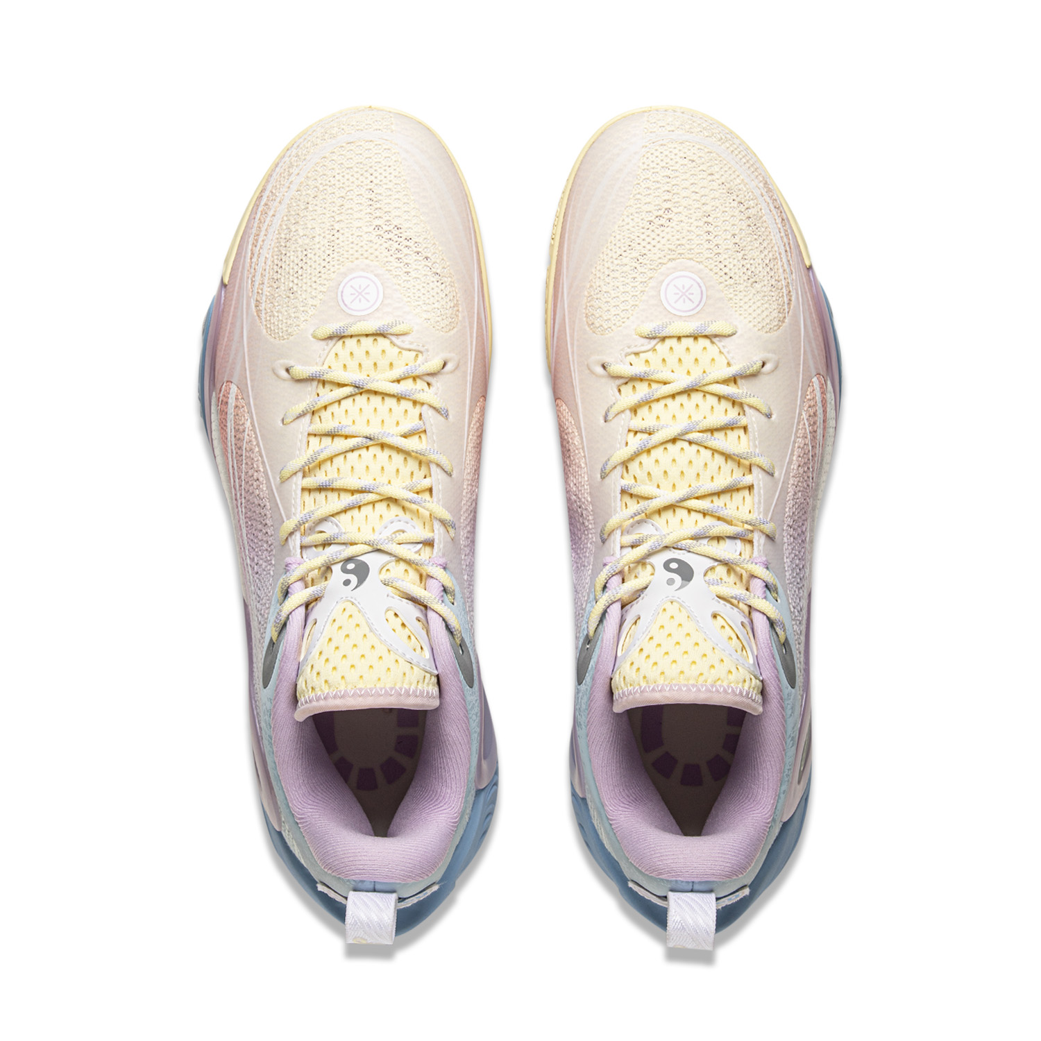 Li Ning DLO1 Cushioning Rebound Grip Low top Basketball Shoes Men’s Yellow Blue