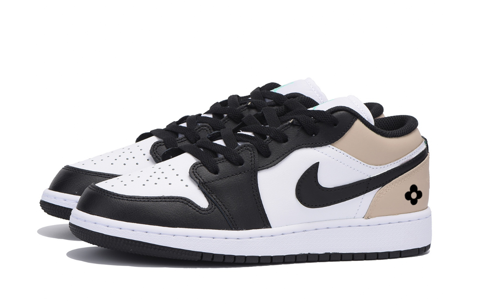 Jordan Air Jordan 1 Low top Vintage Basketball Shoes Men’s White Brown
