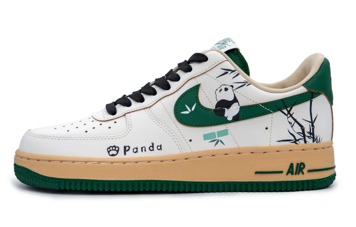Nike Air Force 1 Non slip Lightweight Low top Skateboard Shoes Women's White Green