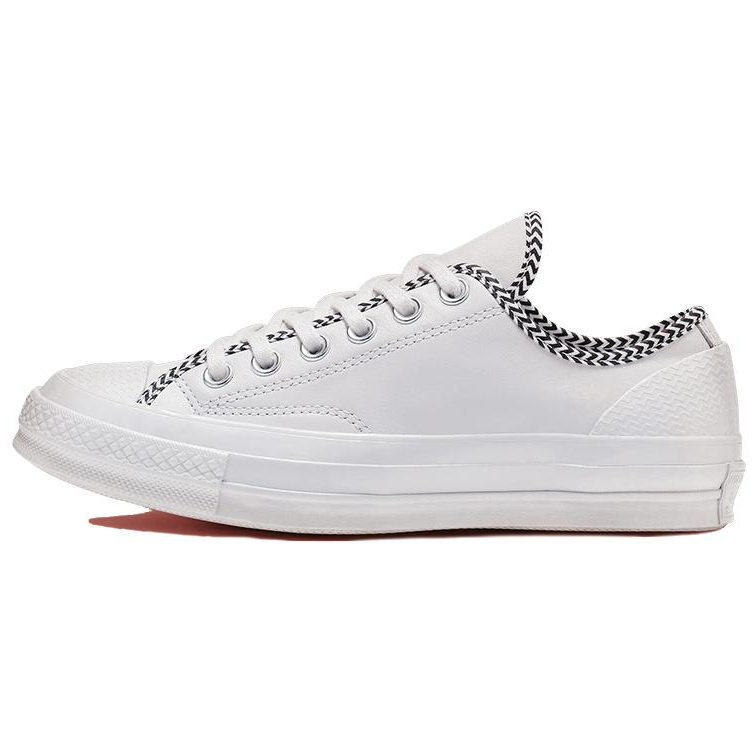 Converse Chuck 1970S Mission-V Low Top black striped edge casual low-top canvas shoes women's pure white