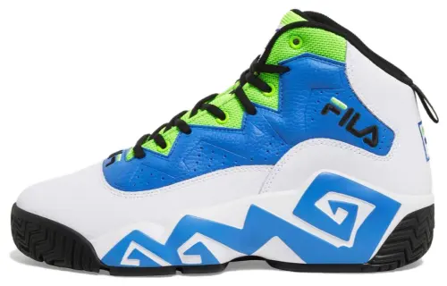FILA Mashburn High top Vintage Basketball Shoes Men's White Blue