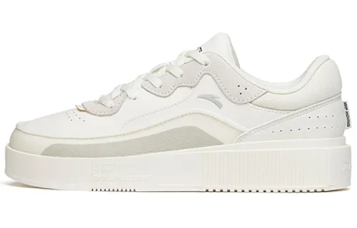 Anta Life Collection Abrasion Resistant Breathable Low top Skateboard Shoes Women's White Gray