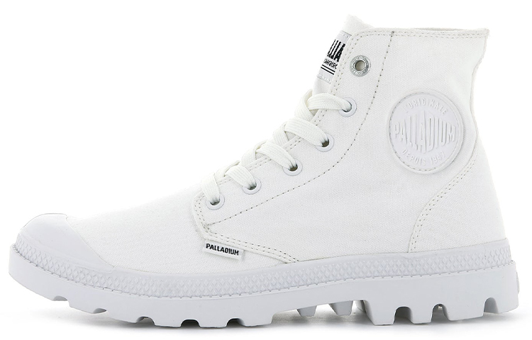 Palladium Mono Chrome Slip Resistant Abrasion Resistant Slip Resistant Abrasion Resistant High top Canvas Shoes Unisex