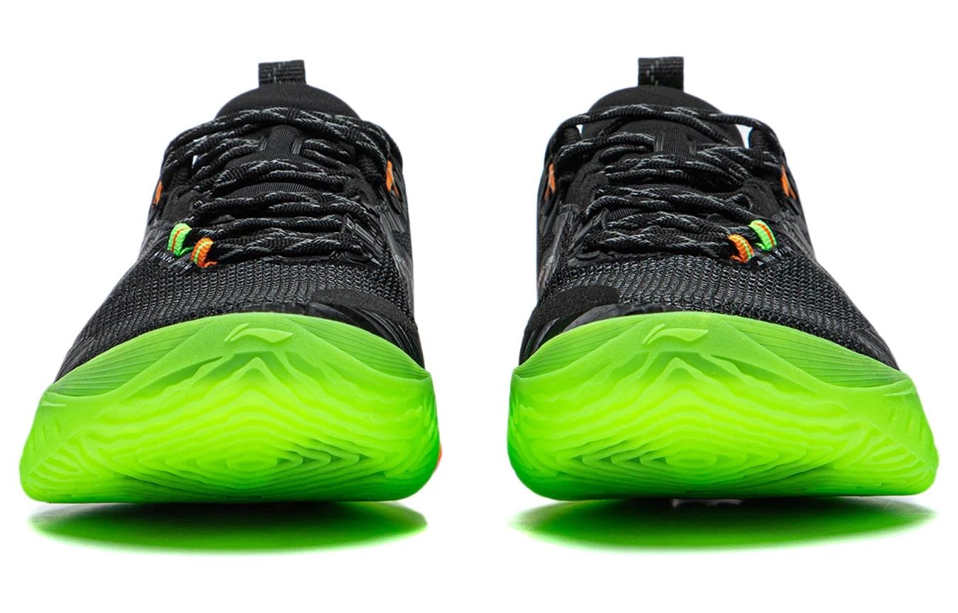 Li Ning Speed 10 Basketball Shoes Men’s Low Top Black Green Orange