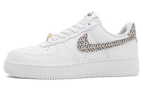 Nike Air Force 1 'United In Victory' Fashion Abrasion Resistant Breathable Low top Skateboard Shoes Men's White Brown