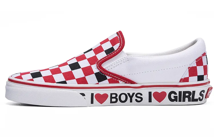 Vans Slip On I Heart 'White Red'