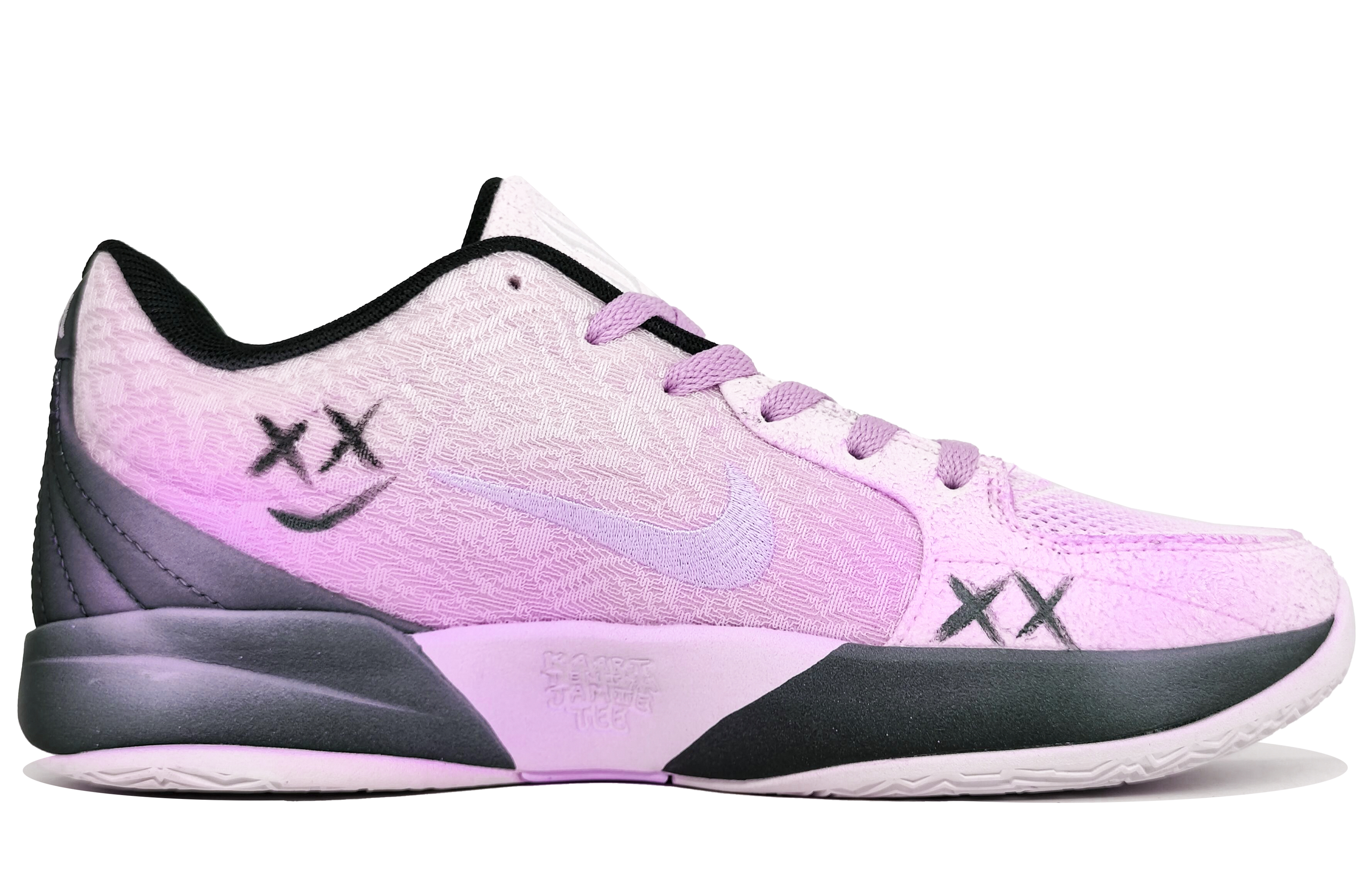 Nike Ja Morant 2 Abrasion Resistant Low top Basketball Shoes Unisex Active Purple