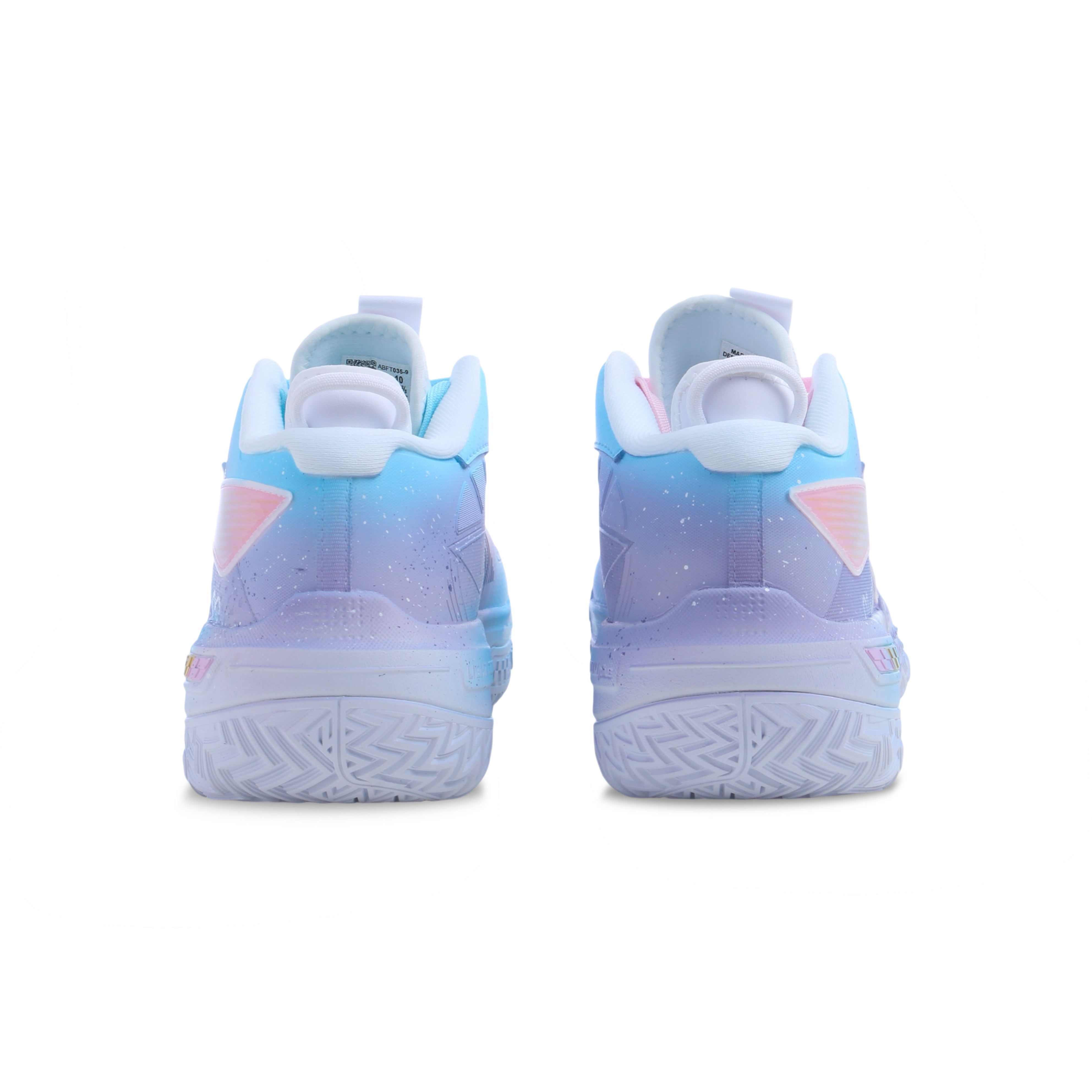 Li Ning Jie Ao Cushioning Abrasion Resistant Mid top Basketball Shoes Men’s Blue Purple Mismatched