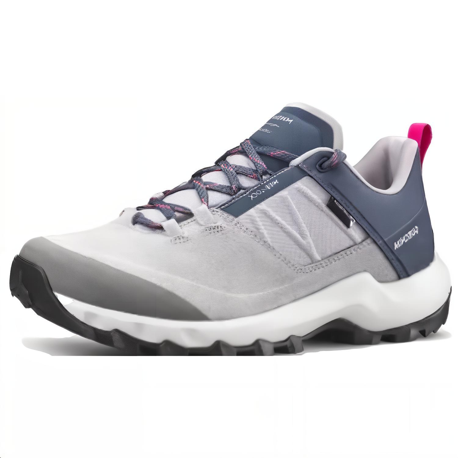 DECATHLON MH500 Cushioning Slip Resistant Cushioning Slip Resistant Low top Hiking Shoes Women’s Silver Gray
