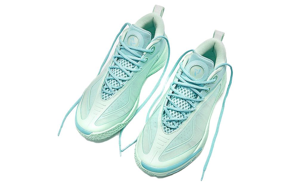 QIAODAN Wind Blade 4 PRO Basketball Shoes Men’s Low Top Enamel Green/Lake Blue