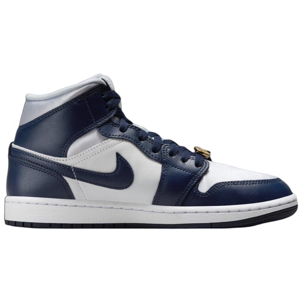 Jordan 1 Mid Football Grey White Midnight Navy Women’s