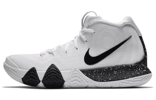 Nike Kyrie 4 Oreo White Black Irving 4 round head, non-slip and lightweight, middle top practical basketball shoes, men's black and white Oreo