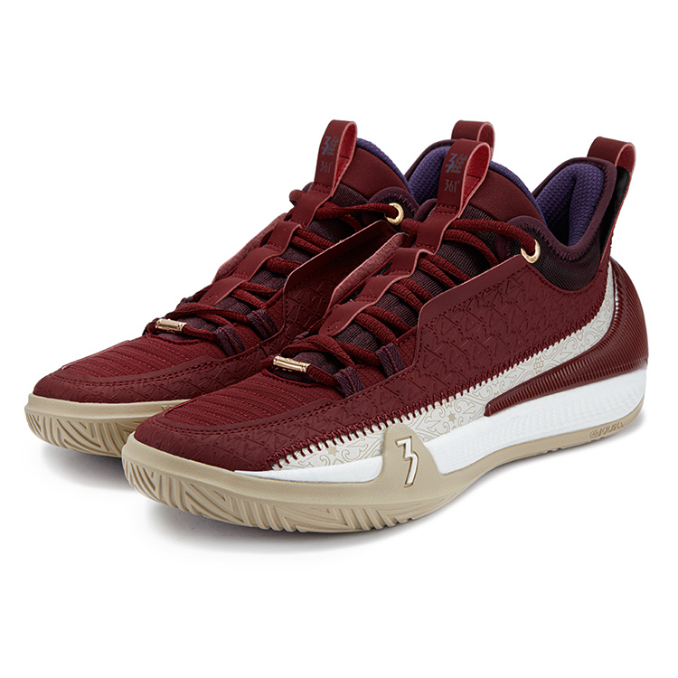 361° Zen 7 Cushioning, Wear Resistant Mid top Basketball Shoes Men’s Black Cherry