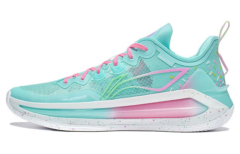 Li Ning Liren 3 V2 Lollipops Slip Resistant Abrasion Resistant Low top Basketball Shoes Unisex Blue