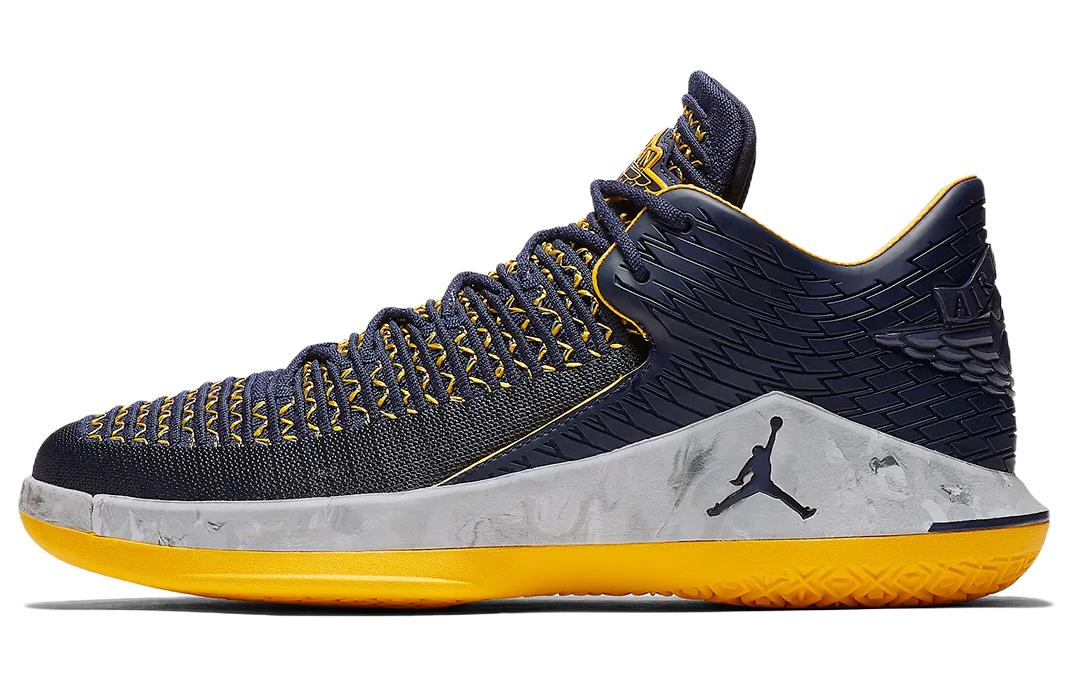 Мужские кроссовки Jordan Jordan Air Jordan 32 Low “Michigan” (темно-синий / желтый)