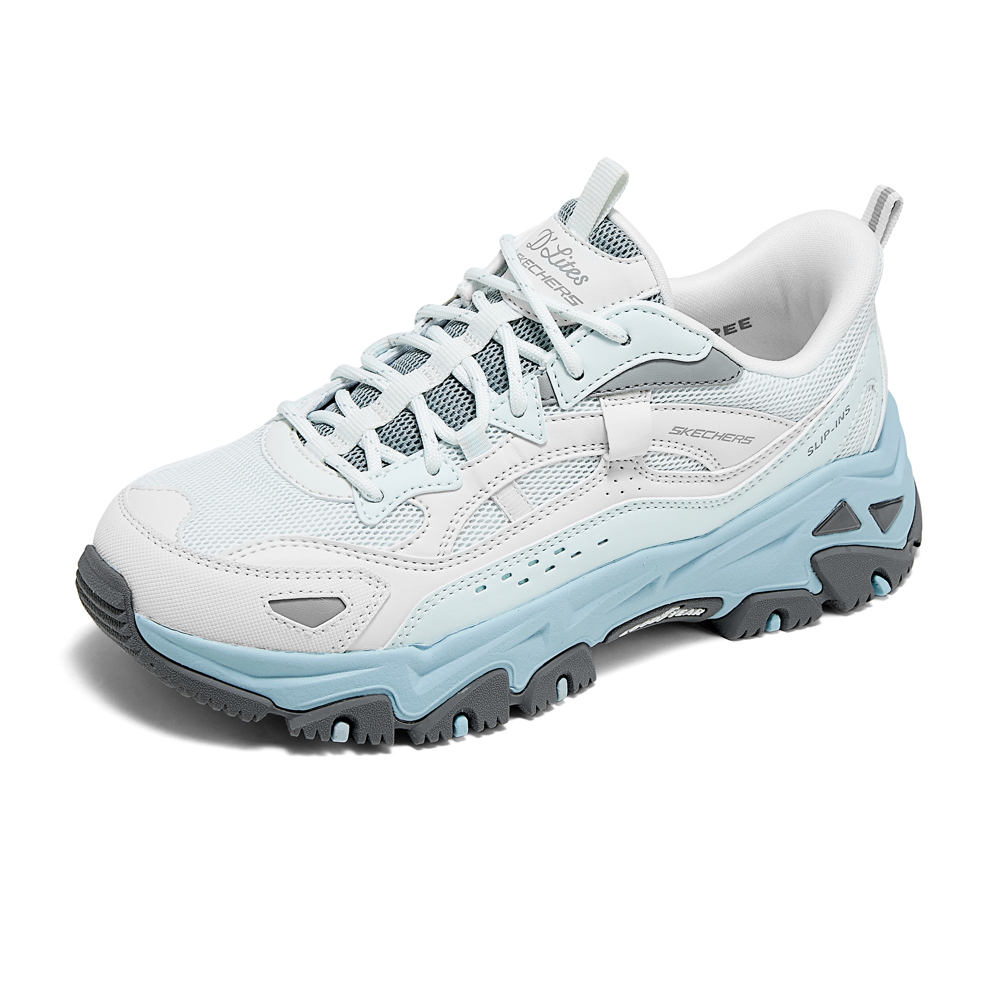 Skechers Abrasion Resistant Low top Casual Shoes Women’s Gray Blue