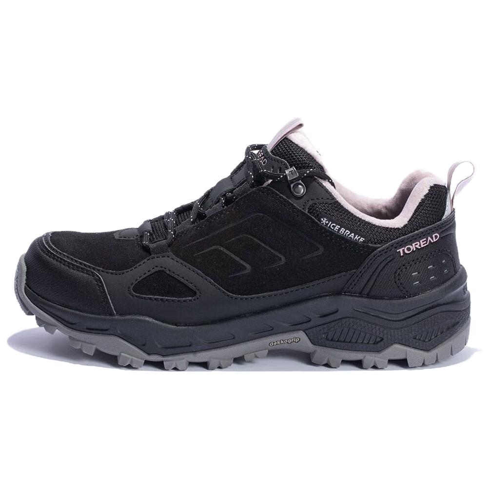 TOREAD Outdoor Sports Slip Resistant Lightweight Non slip Lightweight Low top Hiking Shoes Women’s Black Pink