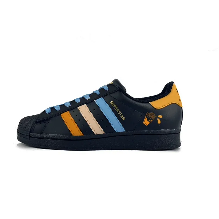 Adidas Originals SUPERSTAR Slip Resistant Abrasion Resistant Low top Skateboard Shoes Unisex Black