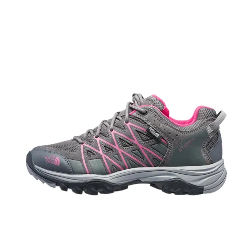 THE NORTH FACE Low top Hiking Shoes Women's Gray Red
