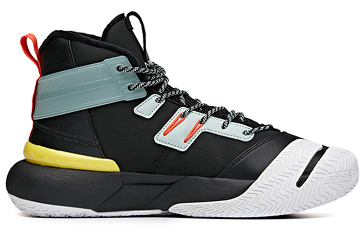 ANTA Crazy 4 Basketball Shoes Men’s High Top Black/Green/Orange