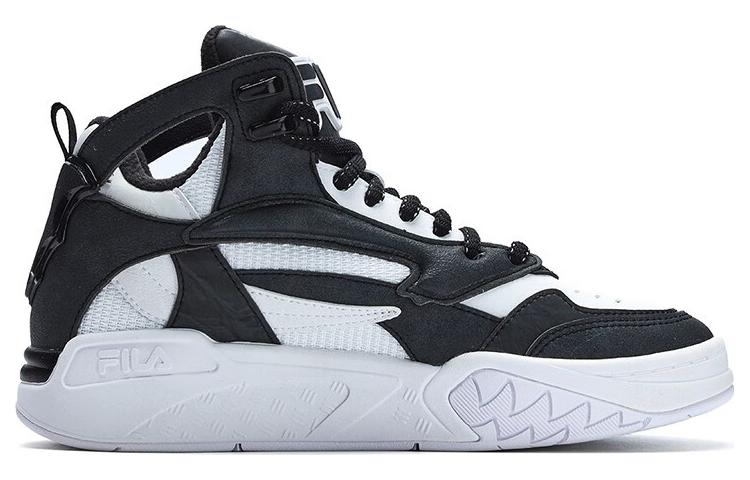 FILA FUSION Desperado We Synthetic Leather Mid top Vintage Basketball Shoes Women’s Black White