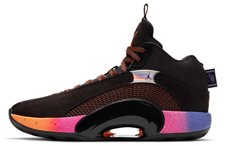Мужские кроссовки Jordan Air Jordan 35 Sunset (черно-оранжевые)