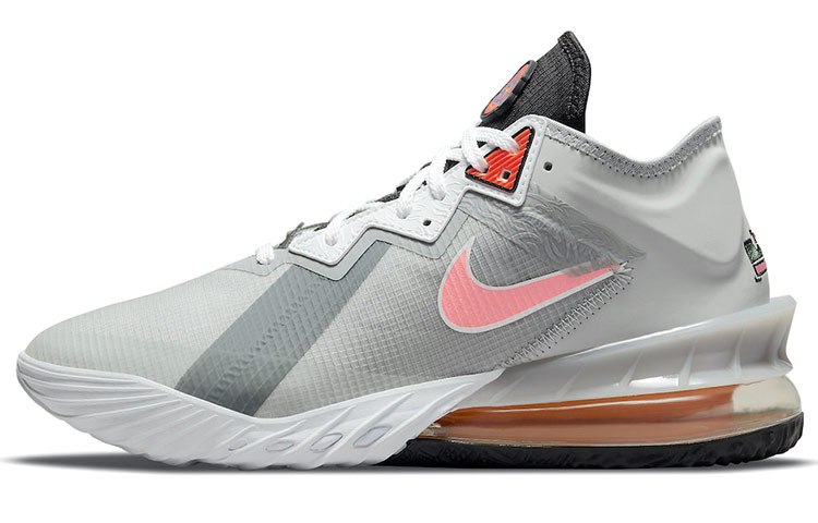 Space Jam x Nike Lebron 18 Bugs Bunny x Marvin The Martian James 18 Sky Dunk Anti-slip and wear-resistant Low-top Basketball Shoes Men's Black and Gray Foreign Version