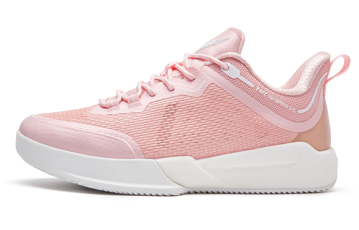 VOIT Shock Absorbers Slip Resistant Breathable Low Top Basketball Shoes Unisex Pink