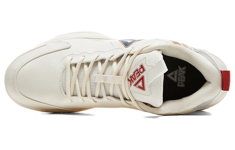 PEAK Slip Resistant Abrasion Resistant Slip Resistant Abrasion Resistant Low top Basketball Shoes Men’s Canvas White