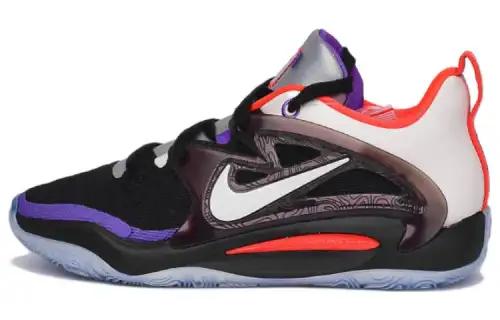 Nike KD 15 Durant 15 round toe lace-up, shock-absorbing, non-slip, wear-resistant, low-top basketball shoes, men's black and purple