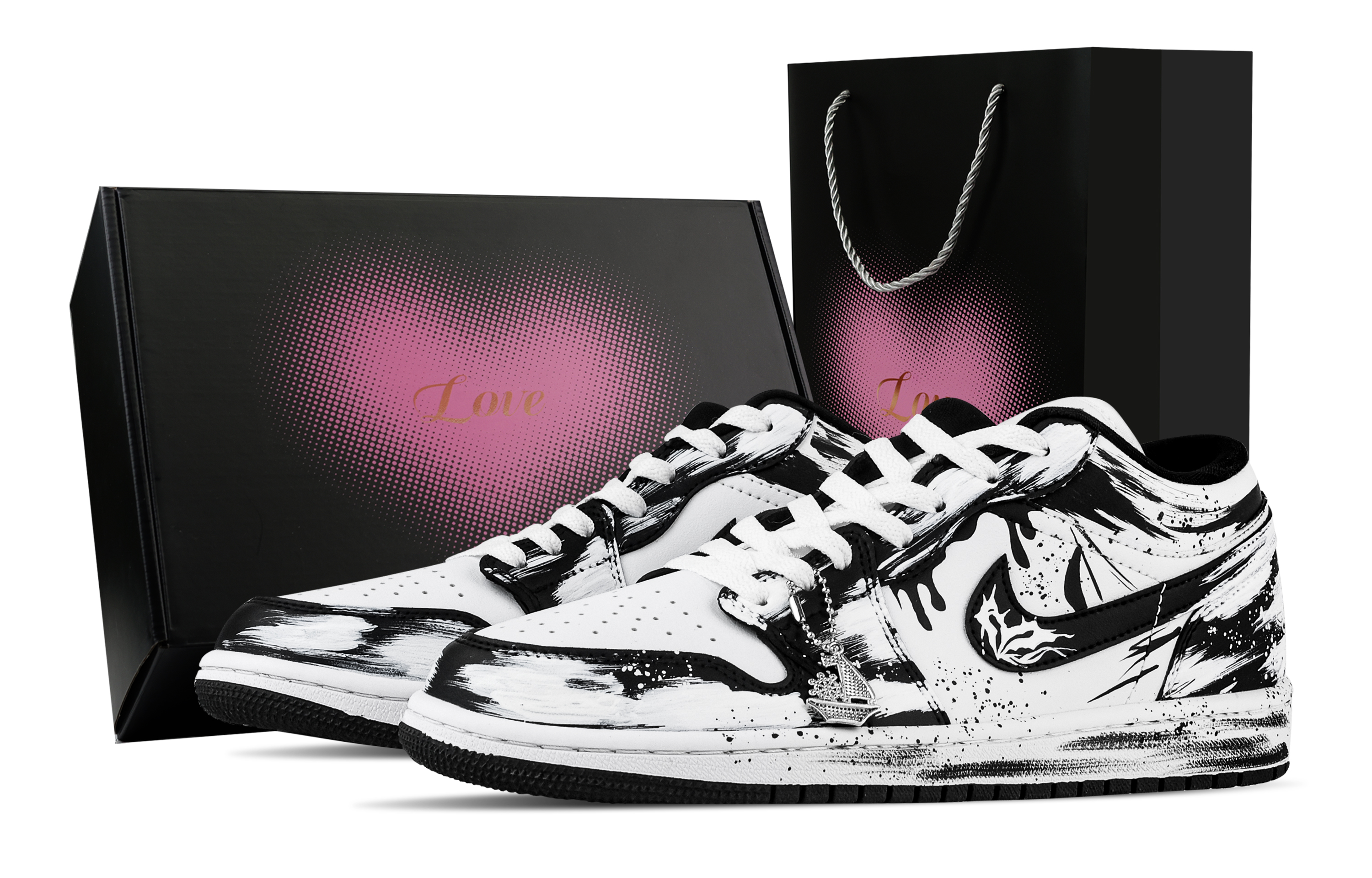 Jordan Air Jordan 1 Vintage Basketball Shoes Unisex Low Top White