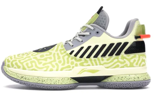 LiNing WOW 7 Wade's Way 7 Comfortable and Versatile Shock Absorbing Lightweight Low-top Basketball Shoes Men's Green and White