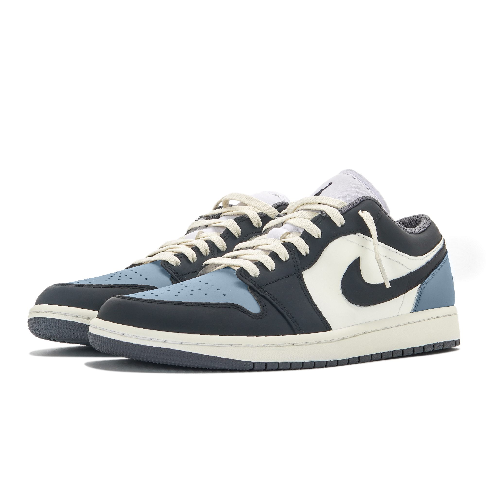 Jordan Air Jordan 1 Abrasion Resistant Abrasion Resistant Low top Vintage Basketball Shoes Unisex Black Blue