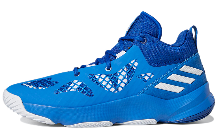 Adidas N3XT Pro N3xt 2021 Cushioning Slip Resistant Abrasion Resistant Mid top Vintage Basketball Shoes Men's Blue