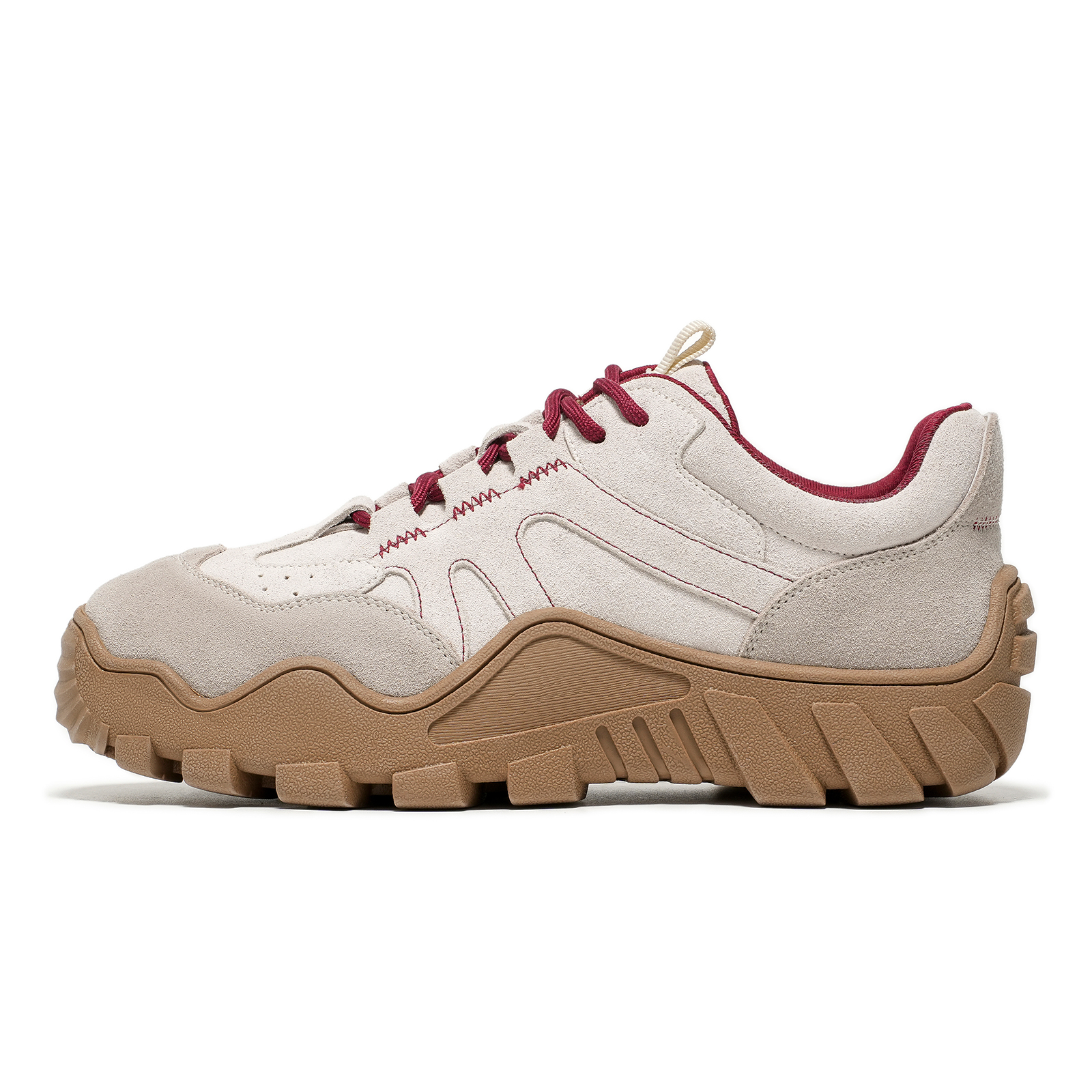 OG Offground Endless Wilderness Slip Resistant Abrasion Resistant Low top Mountaineering Shoes Unisex Beige Red