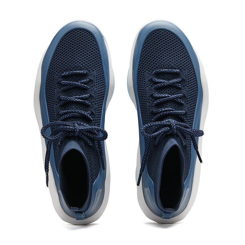 EQLZ EQUALIZER Cushioning Slip Resistant Abrasion Resistant High top Basketball Shoes Unisex Blue