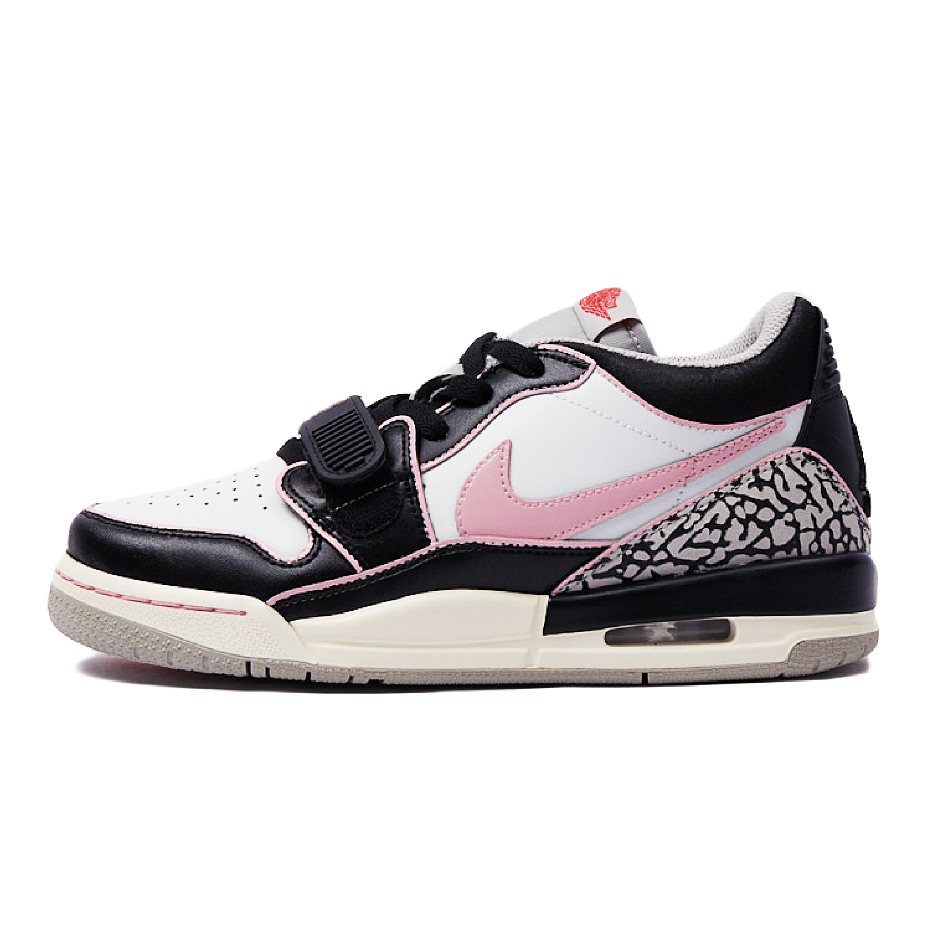 Jordan Legacy 312 Cushioning Waterproof Cushioning Waterproof Low top Vintage Basketball Shoes Women’s Black White Pink
