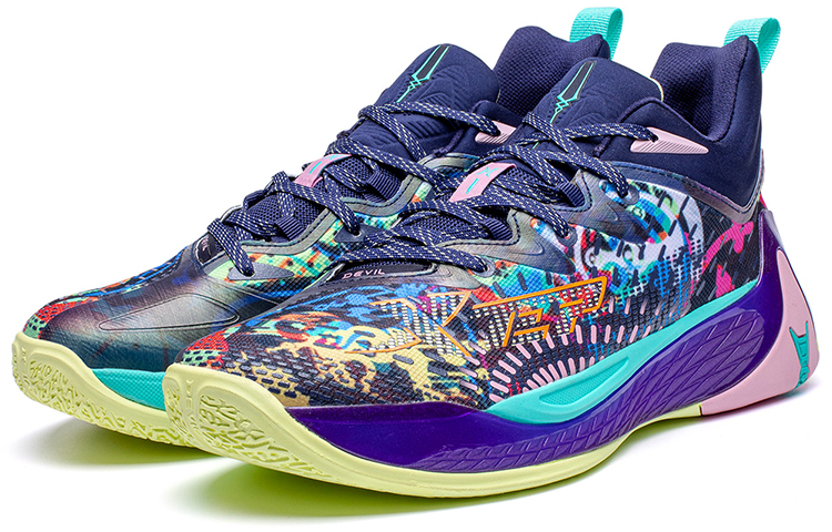 XTEP Monster 3.0 Mid top Performance Basketball Shoes Men’s Purple
