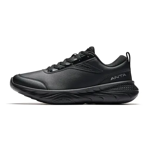 Anta Textile, Synthetic Leather Cushioning, Wear Resistant Low top Training Shoes Women's Basic Black