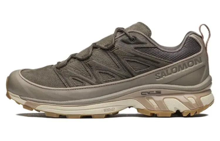 SALOMON XT 6 'Expense Leather' Comfortable Round Toe Low top Outdoor Shoes Men's Dark Coffee