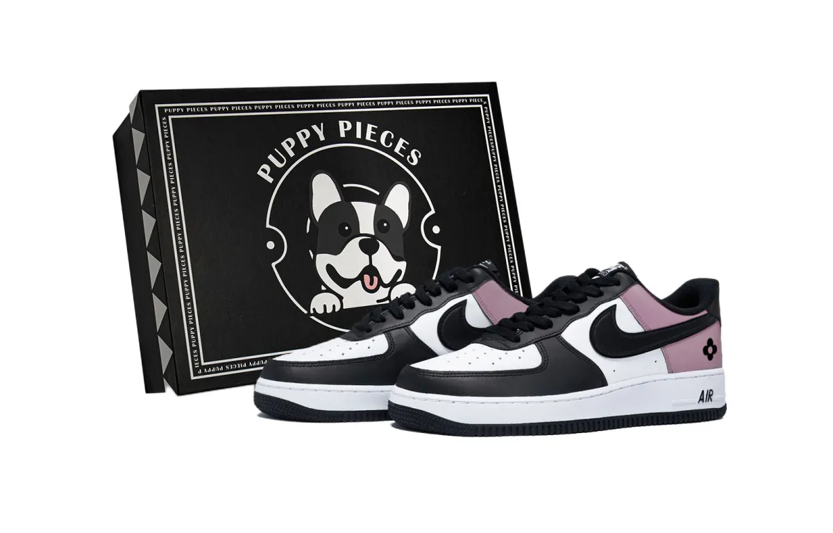 Nike Air Force 1 Iris Strawberry, Special Shoe Box Slip Resistant Low top Skateboard Shoes Men's White Pink