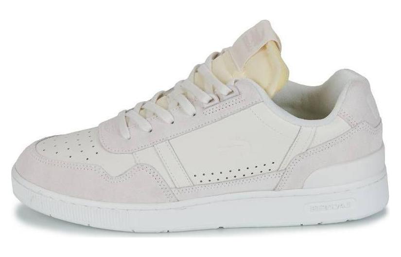 LACOSTE Leather Low top Skateboard Shoes Men's Light Umber