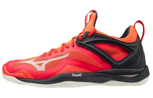 Mizuno Wave Mirage 3 Slip Resistant, Abrasion Resistant, Breathable Mid top Training Shoes Men's Red Black
