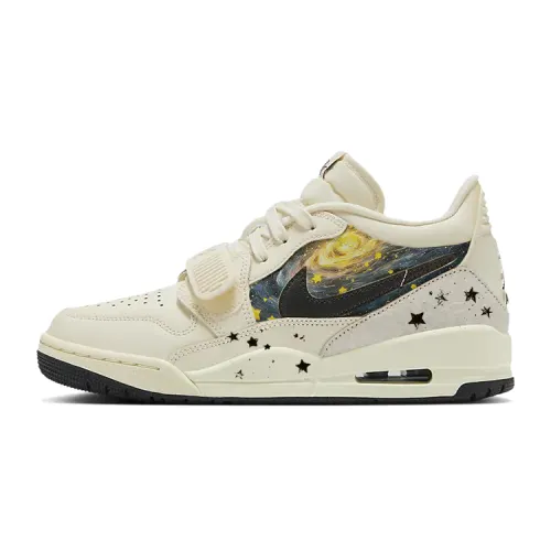 Jordan Legacy 312 Interstellar Galaxy Slip Resistant Abrasion Resistant Low top Vintage Basketball Shoes Women's White